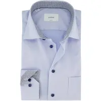 Eton Classic Fit lichtblauw gemêleerd overhemd