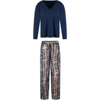 Lingadore Pyjama camel / taupe / marine