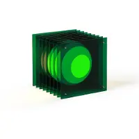 Bang Lớp Big Square Tafellamp Green acrylic