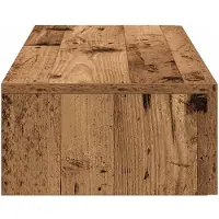 vidaXL Wandschap met lades 80x33x17 cm bewerkt hout oud houtkleurig