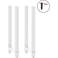 vidaXL Bartafelpoten 2 st 50x(110-111) cm staal wit