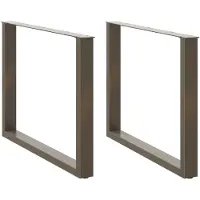 vidaXL Eettafelpoten 2 st U-vormig 100x(72-73) cm staal naturel