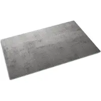 Tulup Deurmat voor binnen - Grijs Antislip Onderkant Deurmat - Concreet Schoonloopmat - Deurmat Aan Huis - Grote Deurmat - 90x60 cm