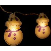 HomeShopXL LED-lichtketting - Sneeuwpop - 10 LED's - 1,35 meter - Warm wit licht - Werkt op 2 x AA-batterijen