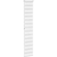 vidaXL Zebra rolgordijn 50x200 cm stofbreedte 45,9cm polyester wit
