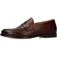 Manfield - Heren - Rode leren loafers - Maat 40