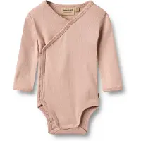 Wheat Rompertje/body 'Wraparound Pil' oudroze