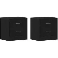 vidaXL Nachtkastjes 2 st 40x30x40 cm spaanplaat zwart eikenkleurig