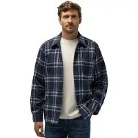 State of Art Overshirts donkerblauw geruit
