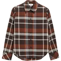 s.Oliver Blouse roestbruin / donkerbruin / wit