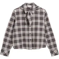 s.Oliver Blouse donkergrijs / wijnrood / wit