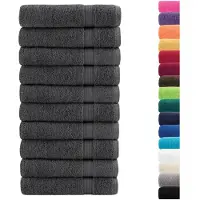 vidaXL Handdoeken SOLUND 10 st 600 g/m² 100x150 cm antracietkleur