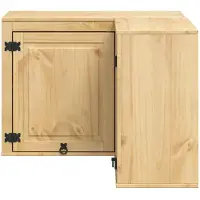 vidaXL Kast SKI, honingbruin, 80 x 80 x 60 cm, massief dennenhout