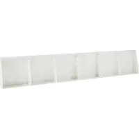 vidaXL Keermuur 6 st 40 x 12 x 30 cm Staal Wit