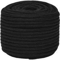 vidaXL Multifunctioneel touw 12 mm 100 m Zwart PP