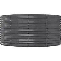 vidaXL Verhoogde tuinbak antraciet 212x140x68 cm gegalvaniseerd staal
