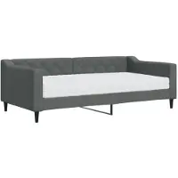 vidaXL Slaapbank met matras 90x190 cm stof donkergrijs
