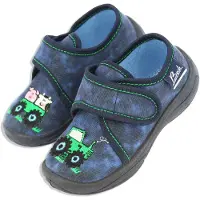 Beck Huisschoenen 'Little Farm' blauw / donkerblauw / lichtgroen