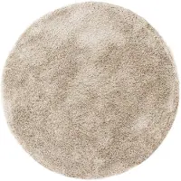 MUST Living vloerkleed Crown, rond, klein, diameter 150 cm, beige, 100% polyester