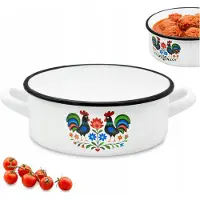 Tragar Emmerentel 20cm Wit Folk 2.5L met Handvatten - Traditionele Stijl