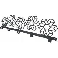 Gamet Wandkapstok Metaal Zwart Sneeuwvlok Design