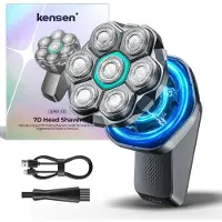 Kensen Scheerapparaten voor heren, modellen 7D met zwevend scheerkop, 8100 & 8600 trillingen per minuut