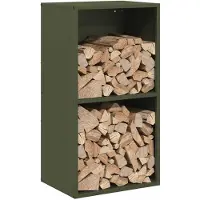 vidaXL Houtopslagrek, olijgroen, 40x30x75 cm, koudgewalst staal
