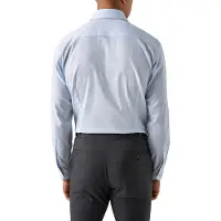 Eton overhemd lichtblauw effen semi-wide spread boord