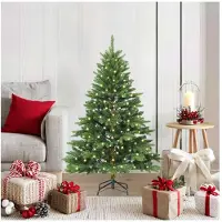 vidaXL Kunstkerstboom met 150 LED met standaard Groen 120 cm PE en PVC