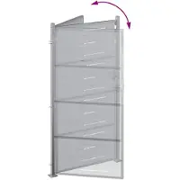 vidaXL Tuinpoort 85 x 174 cm Roestvrij staal zilver Vergrendelbaar