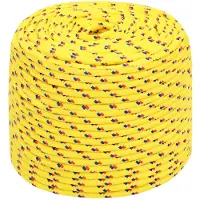 vidaXL Multifunctioneel touw 8 mm 50 m Geel PP 420 kg Max. belasting