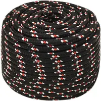 vidaXL Multifunctioneel touw 12 mm 100 m Zwart en Rood PP
