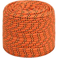 vidaXL Multifunctioneel touw 8 mm 50 m Oranje PP 420 kg Max. belasting