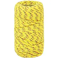 vidaXL Multifunctioneel touw 2 mm 25 m Geel PP 27 kg Max. belasting