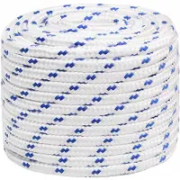 vidaXL Multifunctioneel touw 16 mm 100 m Wit en Blauw PP