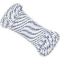 vidaXL Multifunctioneel touw 3 mm 250 m Wit en Blauw PP