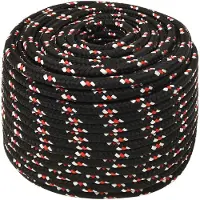 vidaXL Multifunctioneel touw 14 mm 100 m Zwart en Rood PP