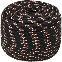 vidaXL Multifunctioneel touw 12 mm 25 m Zwart en Rood PP