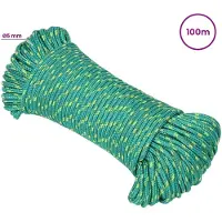 vidaXL Multifunctioneel touw 5 mm 100 m Groen PP 150 kg Max. belasting