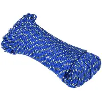 vidaXL Multifunctioneel touw 4 mm 100 m Blauw PP 105 kg Max. belasting