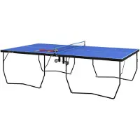 SPORTNOW Tafeltennistafel, inklapbaar, met net en wielen