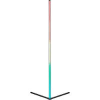 TRIO REALITY LEVEL Vloerlamp - Staande Lamp - Zwart - incl. 1x LED RGB 10W - Dynamisch licht - Geintegreerde dimmer - Memory functie - Afstandsbediening - RGB-kleurwisselaar - Sound control