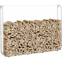 vidaXL Haardhoutrek 200x25x150 cm gegalvaniseerd staal