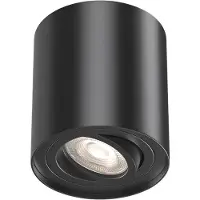 Braytron inbouwspots voor plafond, GU10, zwart, rond, Ø80x100mm