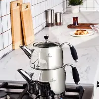Karaca Stella - RVS Theepot - 2L + 1L – Inductiegeschikt