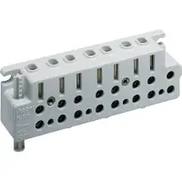 Hager universele klem voor meetinstrumenten, type KJ30S, voor driefasige installaties, 63A, met vergrendelingsmechanisme en aansluiting voor TRE-kabels.