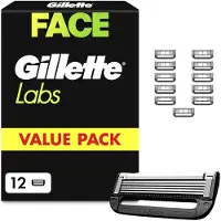 Gillette Labs scheermesjes voor heren, 12 originele vervangmesjes, zwart