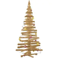 vidaXL Houten kerstboom KOTKA 180 cm Massief grenenhout Bruin