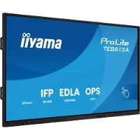 Iiyama TE8613A-B3AG Interactief Vlak Paneel IFP 86" IPS 4K IR 40-punts PureTouch Gebonden Android 14 Google EDLA Luidsprekers Subwoofer