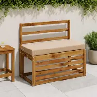 vidaXL Bankkussen SOEST 100% Polyester Zand 80 x 40 x 8 cm